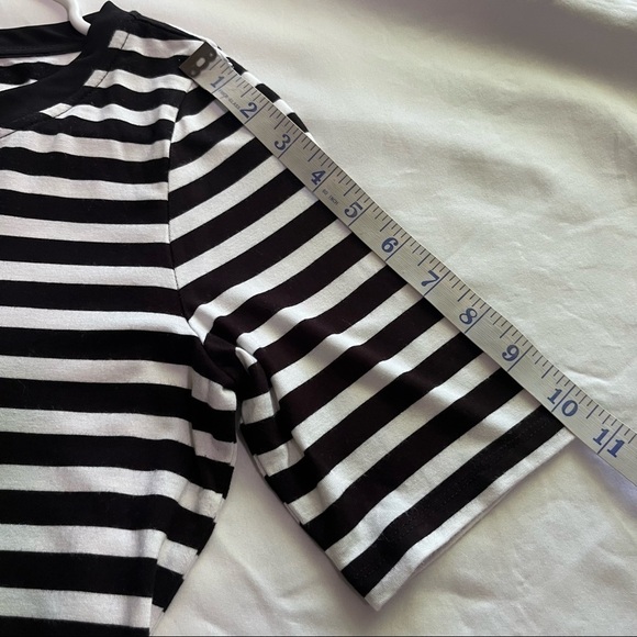 Talbot Medium Black and White Striped Tops  Women - Picture 12 of 16